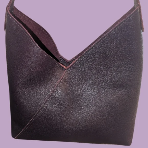 EUC Portland Leather Large Naomi Plum Purple Leather Hobo Shoulder Bag Purse - Picture 4 of 11